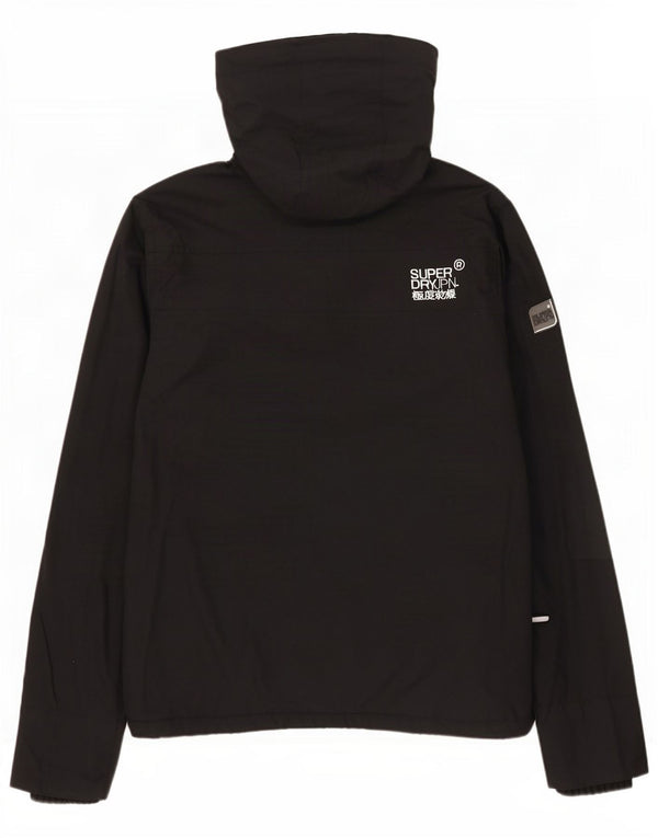 Superdry Chaqueta cortavientos con capucha Windcheater para hombre UK 40 Large Nylon negro