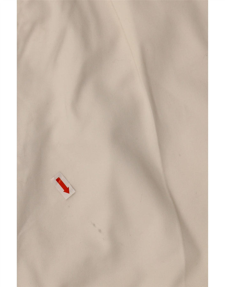 ADIDAS Pantalones cortos chinos para hombre W36 Poliéster blanco grande