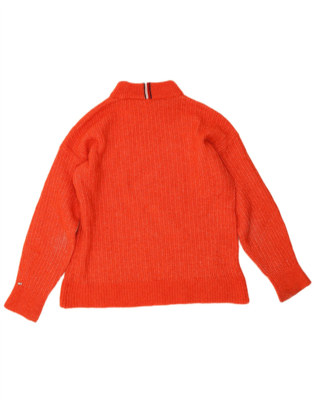 Tommy Hilfiger Suéter tipo jersey con cuello vuelto para mujer UK 40 Mediano Naranja