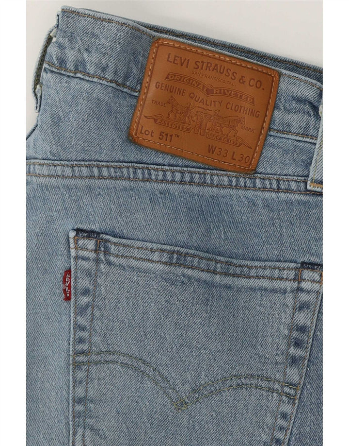 Levi's Hombre 511 Slim Jeans W33 L30 Algodón Azul