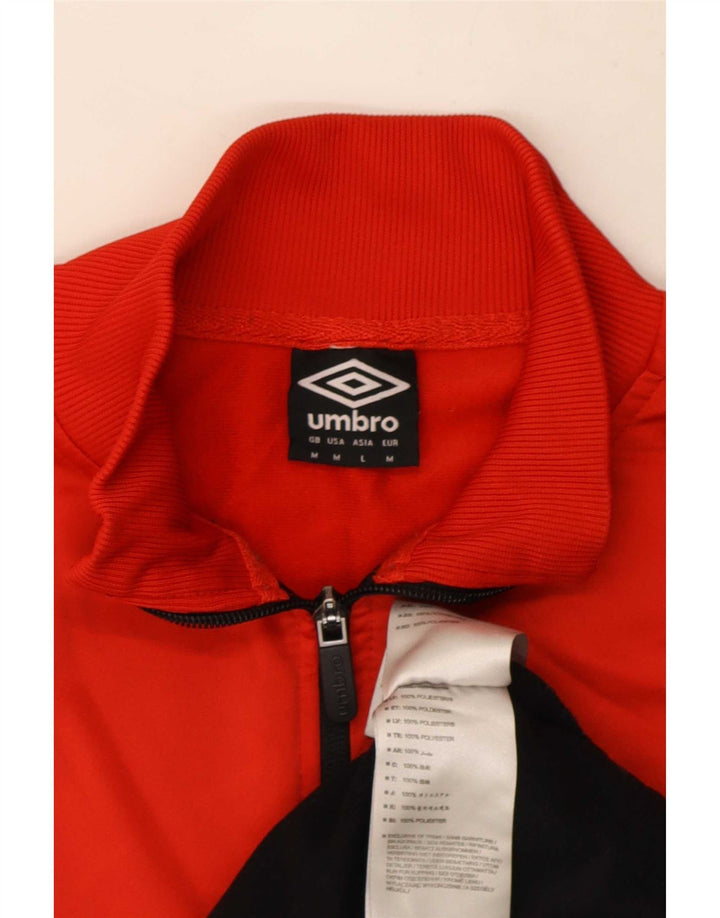 Umbro Hombre Chándal Top Chaqueta Poliéster Color Block Rojo Medio