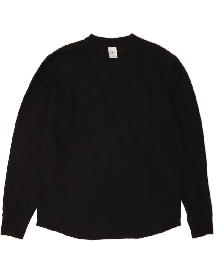 ZARA Womens Top Long Sleeve UK 10 Small Black Vintage Zara and Second-Hand Zara from Messina Hembry 