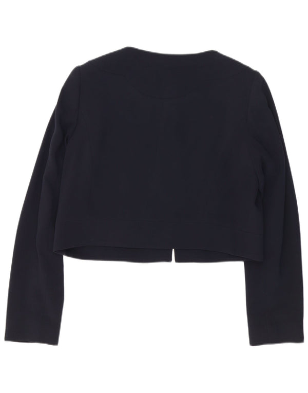 HOBBS Womens Bolero Jacket UK 14 Medium Navy Blue Triacetate