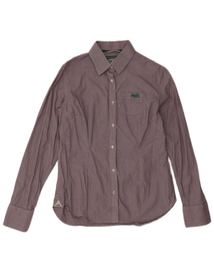 Camisa Superdry para hombre de algodón a cuadros morados grandes