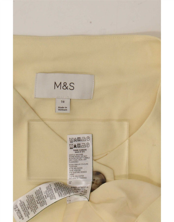 Marks & Spencer Chaleco para mujer ES 40 XL Poliéster amarillo