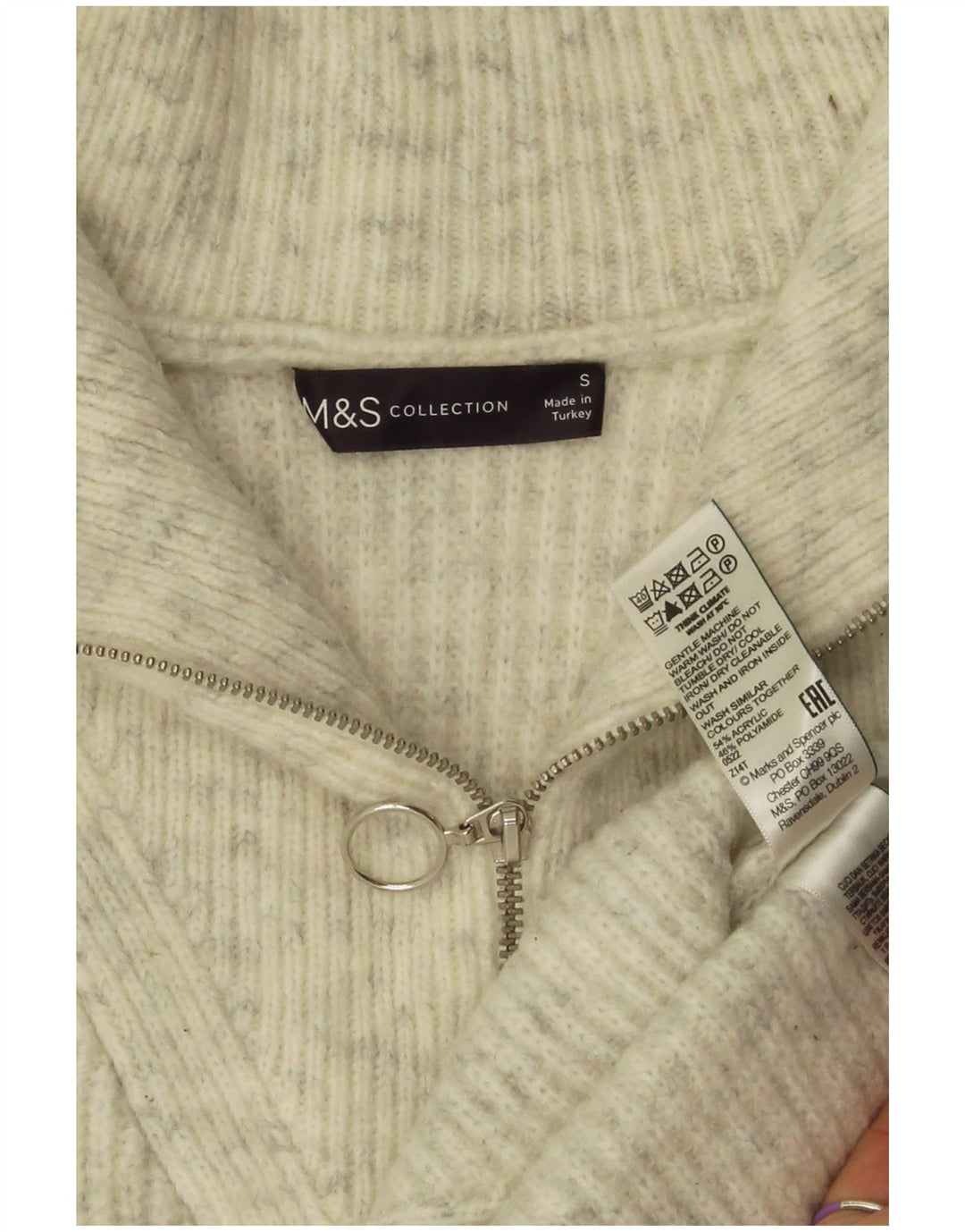 Marks & Spencer Camiseta sin mangas extragrande para mujer UK 10 Small Grey Moteado