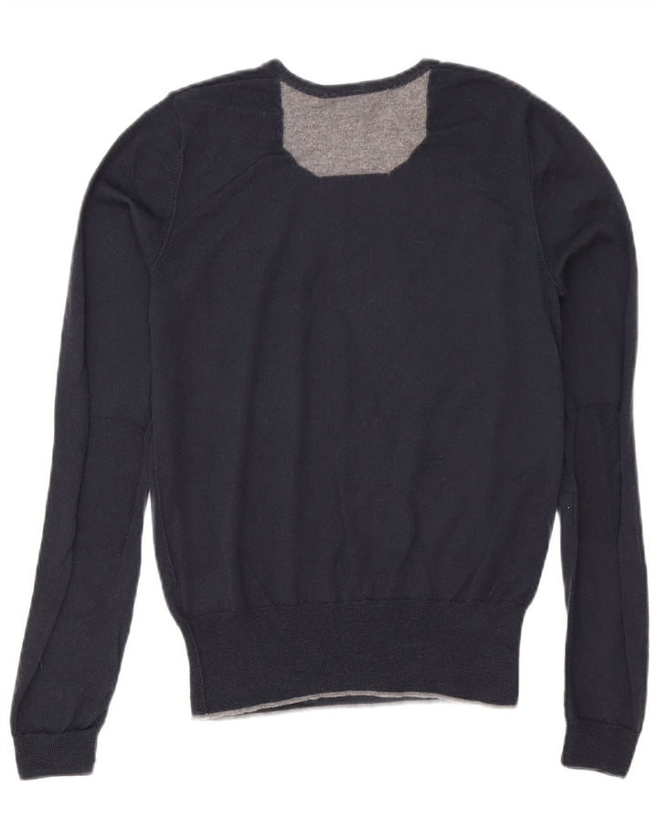 Liu Jo Hombre Jersey De Cuello Redondo Jersey De Lana Azul Marino Pequeño