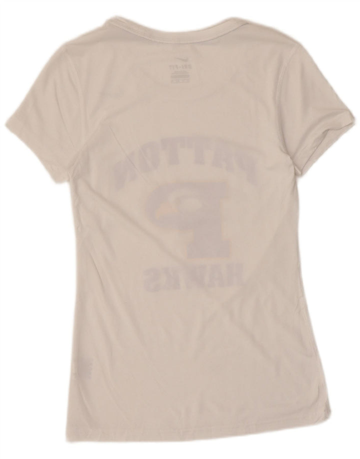 Nike Patton Hawks Graphic Camiseta para mujer UK 6 XS Blanco Poliéster