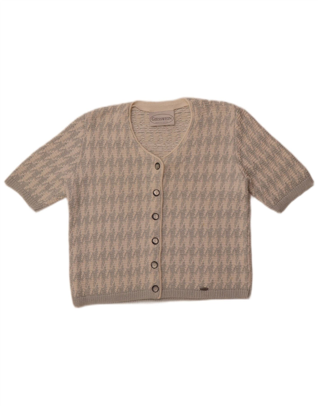 Giesswein Cárdigan para mujer EU 38 Medium White Houndstooth
