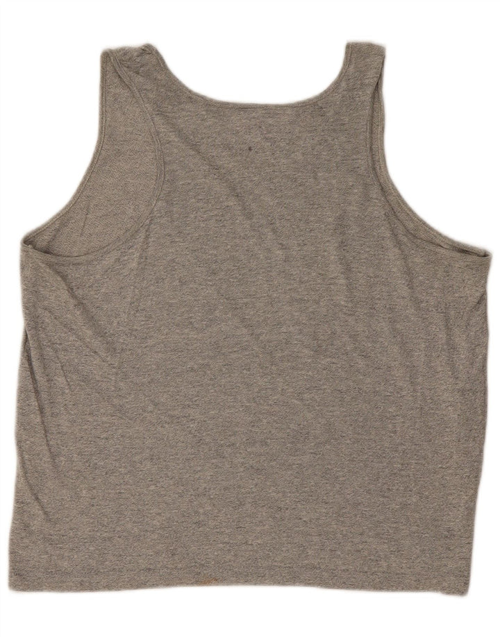 Kappa Mujer Chaleco Top UK 46 Grande Gris Algodón