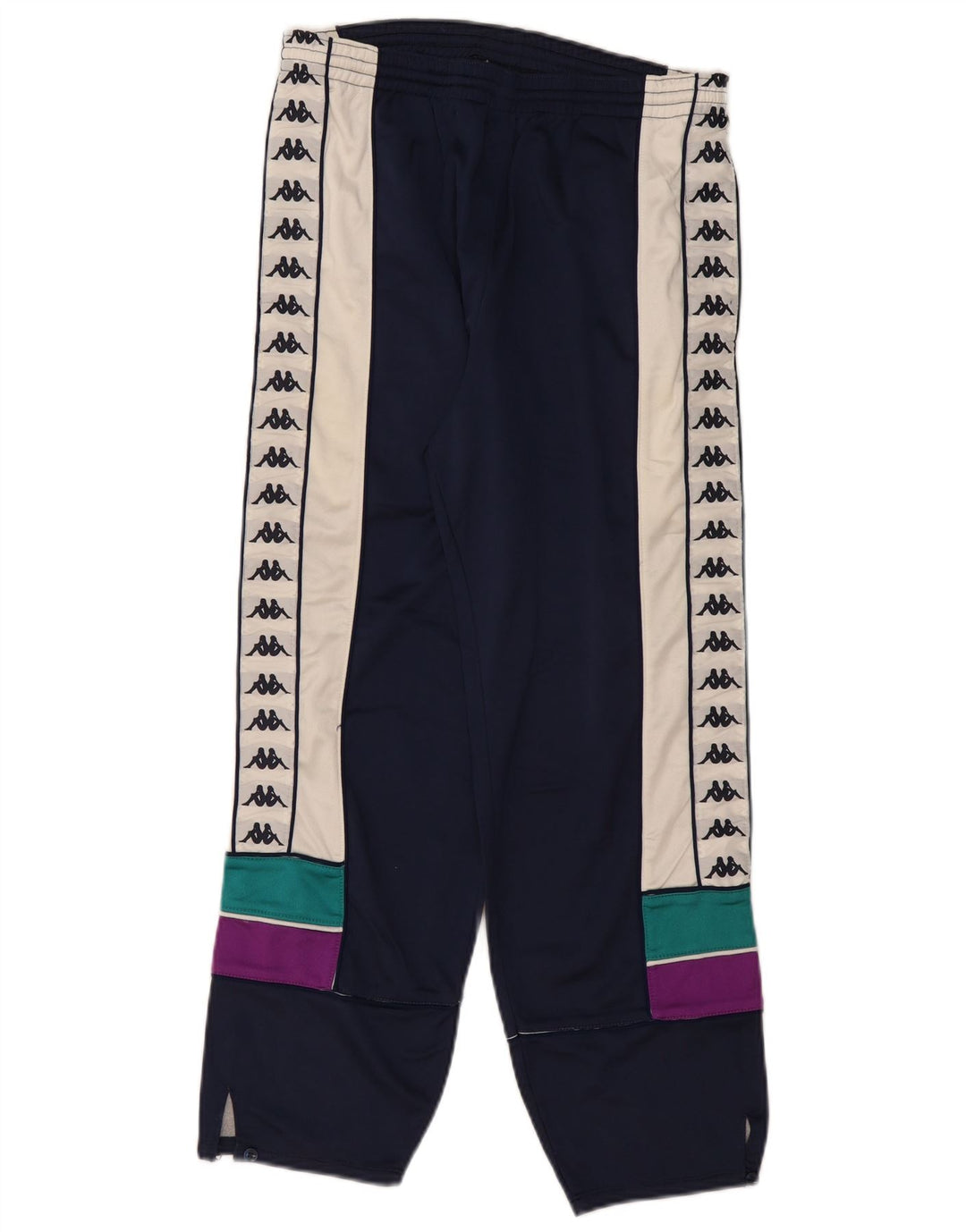 Kappa Hombre Pantalones De Chándal Gráfico Joggers Medium Azul Marino Colorblock