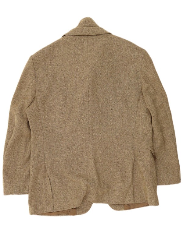 VINTAGE Chaqueta cortavientos Blazer para hombre Reino Unido 38 Caqui medio