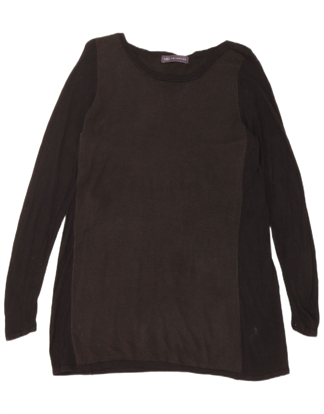 Marks & Spencer - Jersey para mujer con cuello barco, talla 40, talla M, color negro