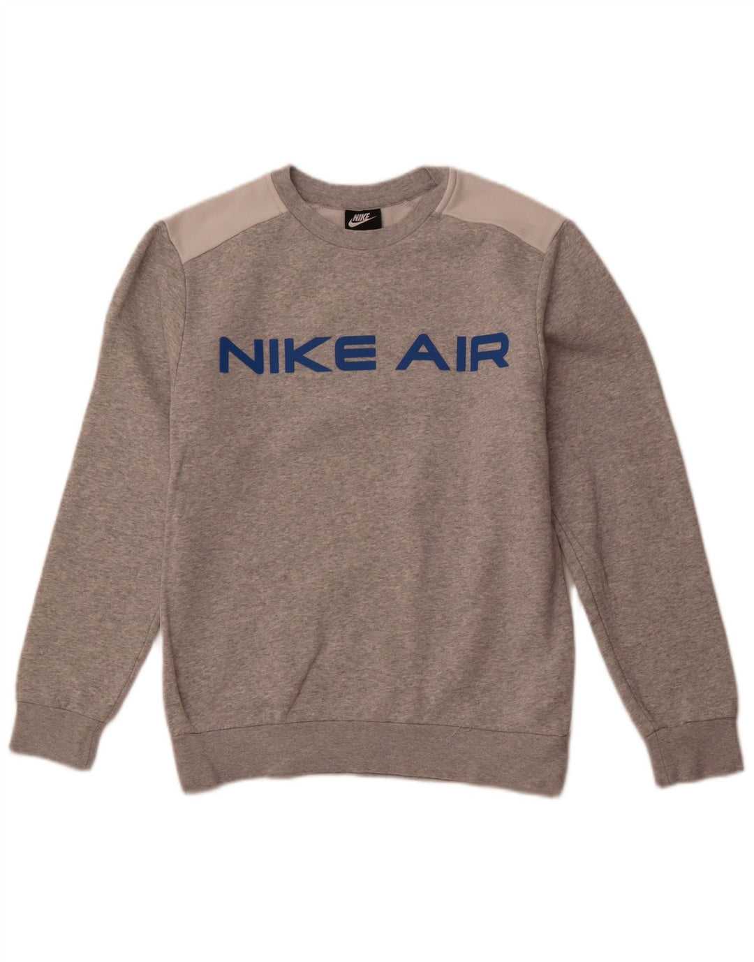 NIKE Hombre Sudadera con gráfico Jumper Small Gris Colorblock Algodón