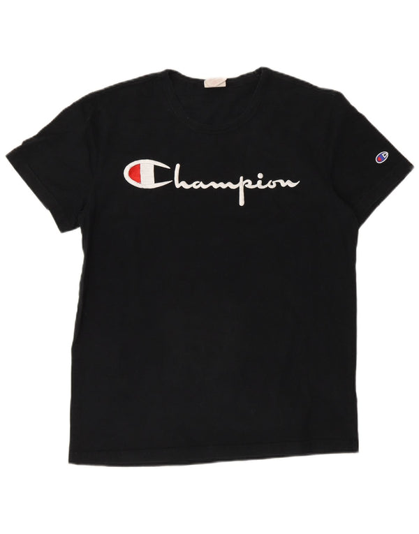 Champion Camiseta gráfica para hombre Top Small Black Cotton