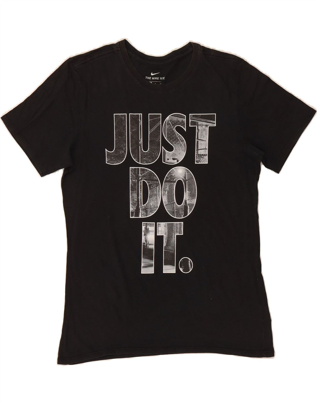 NIKE Mens Athletic Cut Graphic T-Shirt Top Medium Black Cotton Vintage Nike and Second-Hand Nike from Messina Hembry 