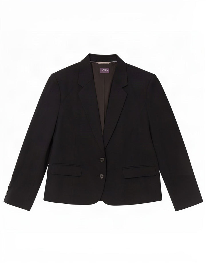 Marks & Spencer Chaqueta tipo blazer de 2 botones para mujer UK 20 2XL Poliéster azul marino