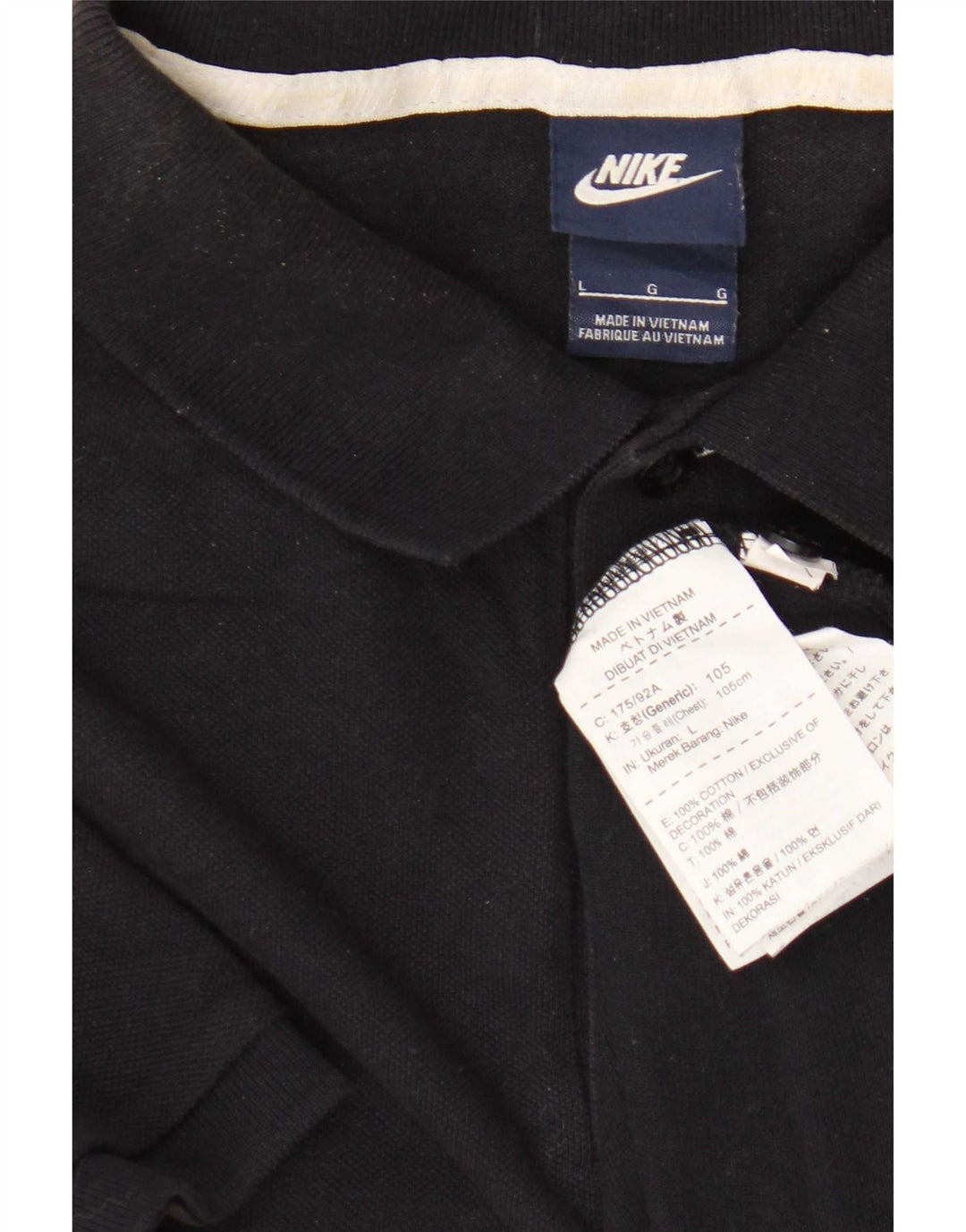 Nike Polo para hombre grande azul marino algodón