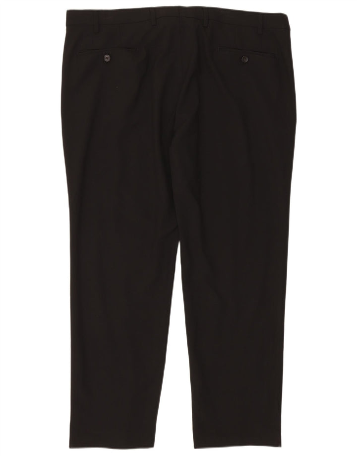 RALPH LAUREN Pantalón de traje recto para hombre W40 L29 Poliéster negro