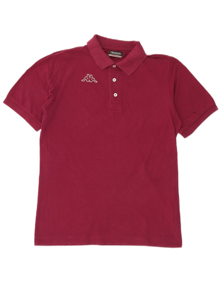 Kappa Polo Hombre Small Borgoña Algodón