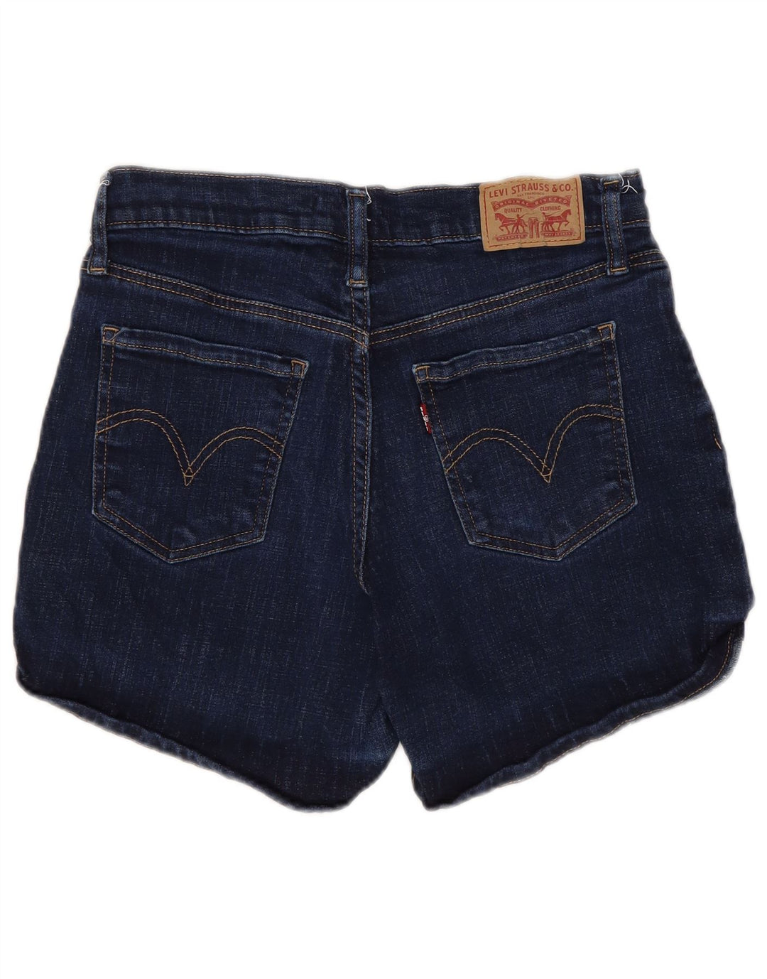 LEVI'S Pantalones cortos vaqueros de talle medio para mujer W27 Small Algodón azul marino
