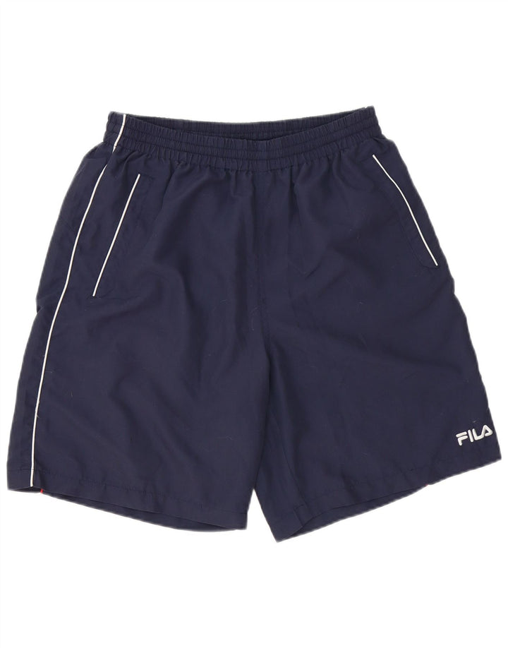 Fila - Pantalones cortos deportivos para hombre, talla grande, poliéster azul marino