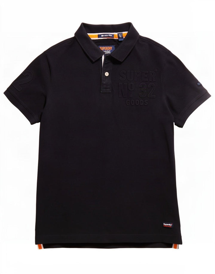 Superdry Polo Gráfico Para Hombre Grande Azul Marino