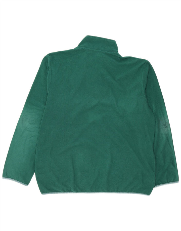 KAPPA Mens Zip Neck Fleece Jumper 2XL Green Polyester