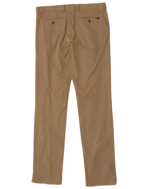 Massimo Dutti Pantalón Chino Regular Fit Hombre EU 42 Large W32 L33 Beige