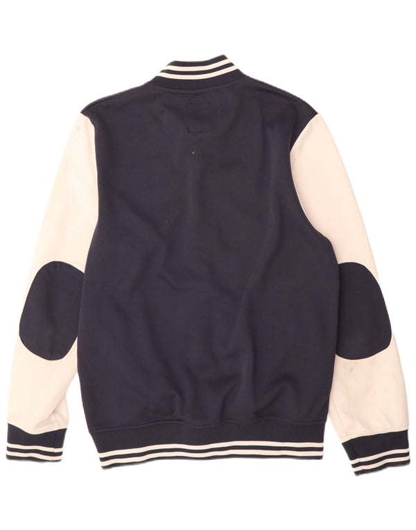 Jack & Jones Chaqueta universitaria gráfica para hombre Reino Unido 40 Grande Azul marino Colorblock