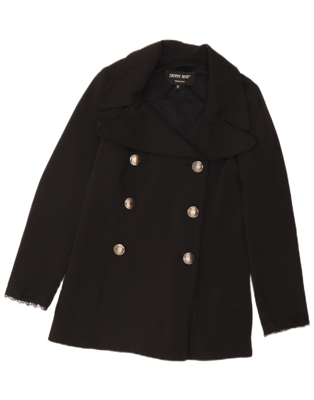 Denny Rose Chaquetón para mujer UK 10 Small Poliéster negro