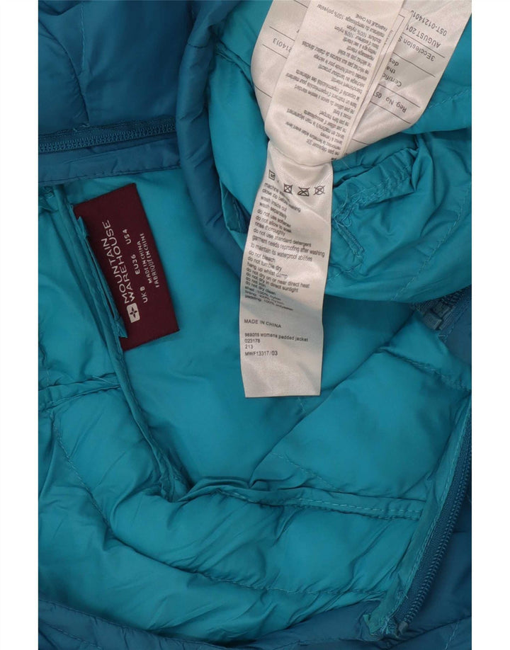 Chaqueta acolchada con capucha para mujer Mountain Warehouse UK 8 Small Nylon azul