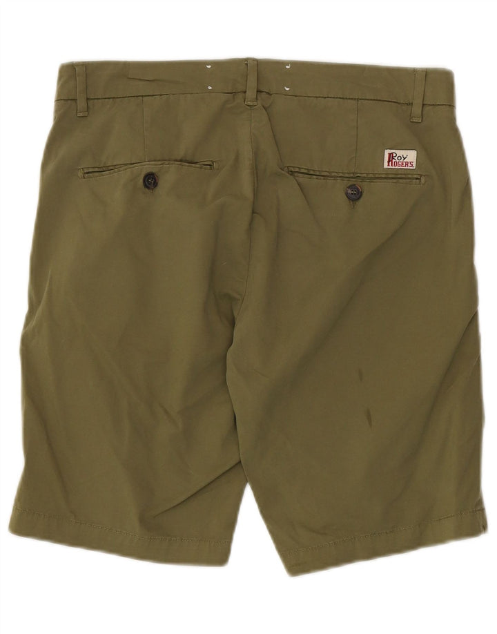 Roy Rogers Pantalones cortos chinos para hombre W31 Algodón caqui medio
