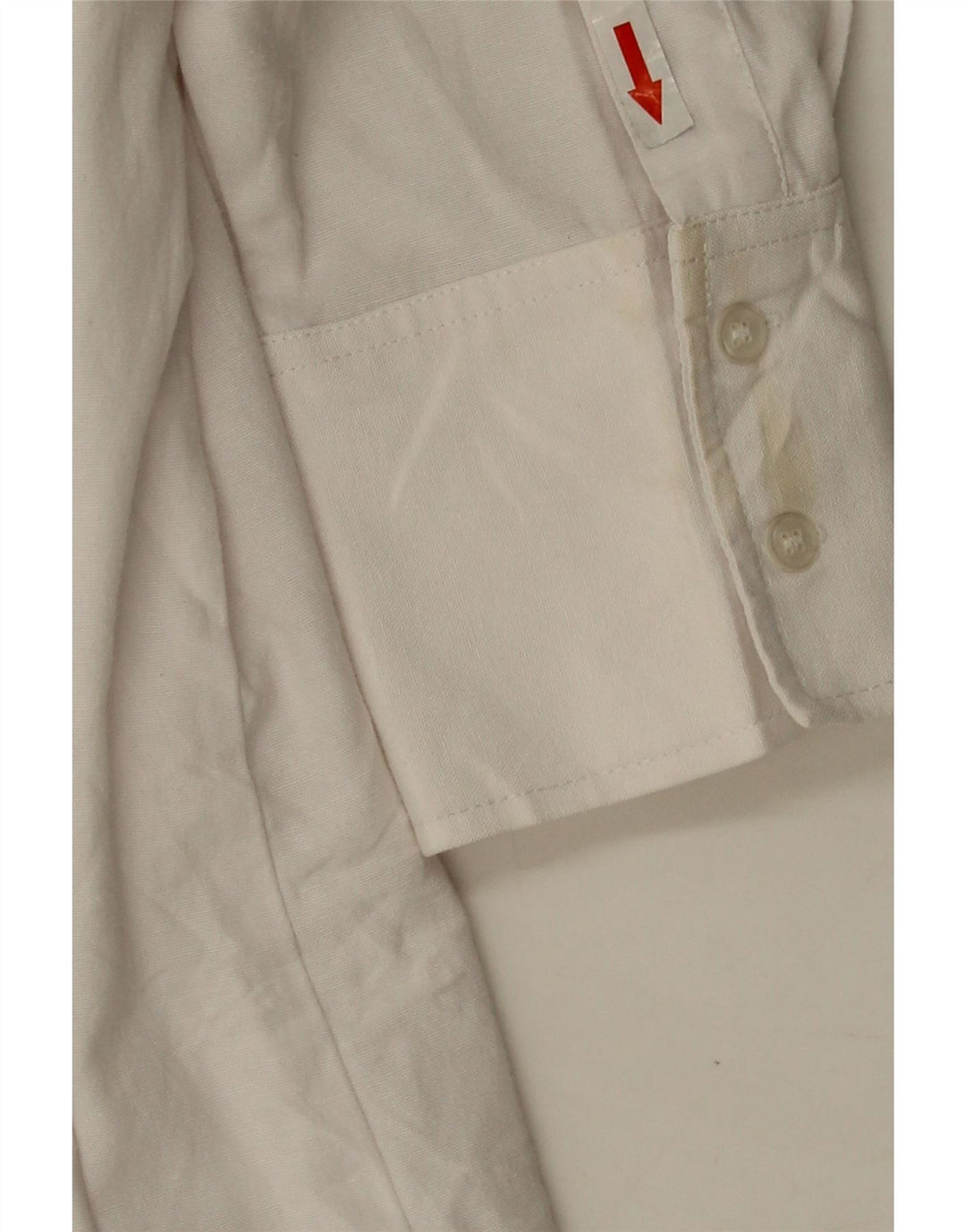 Zara Mujer Camisa Extragrande UK 44 Mediana Algodón Blanco