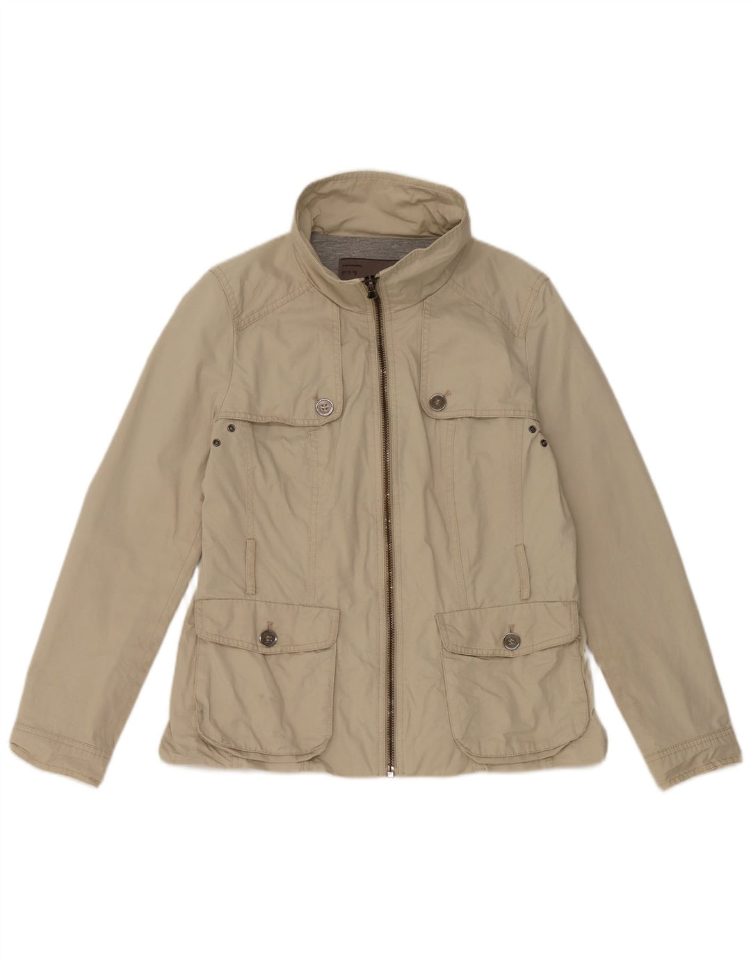 Zara Mujer Chaqueta Bomber UK 40 Grande Beige
