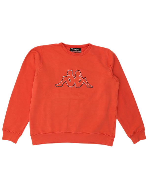 Kappa Boys Graphic Sudadera Jumper 14-15 años 2XL Naranja Algodón
