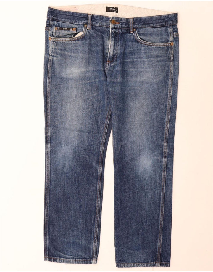 Vaqueros Hugo Boss Hombre Rectos W36 L28 Algodón Azul