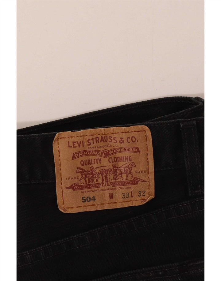 Levi's Vaqueros recortados 504 para hombre W33 L26 Algodón negro