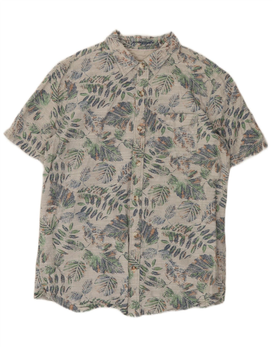 Camisa de manga corta para hombre Fat Face Small de algodón con estampado floral multicolor