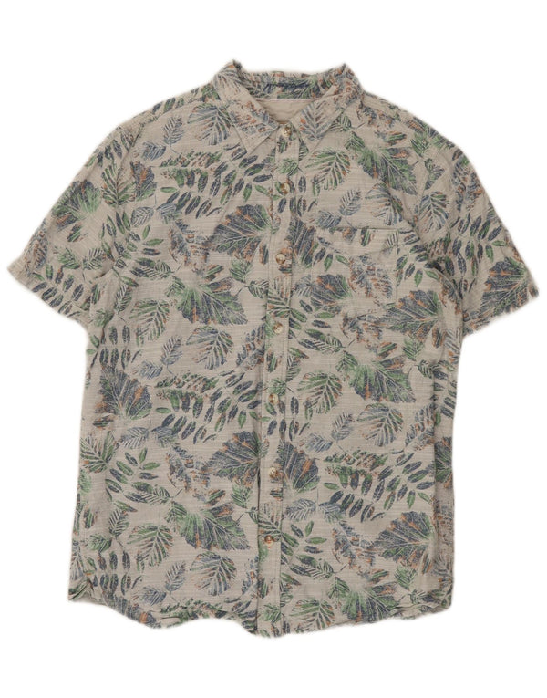 Camisa de manga corta para hombre Fat Face Small de algodón con estampado floral multicolor