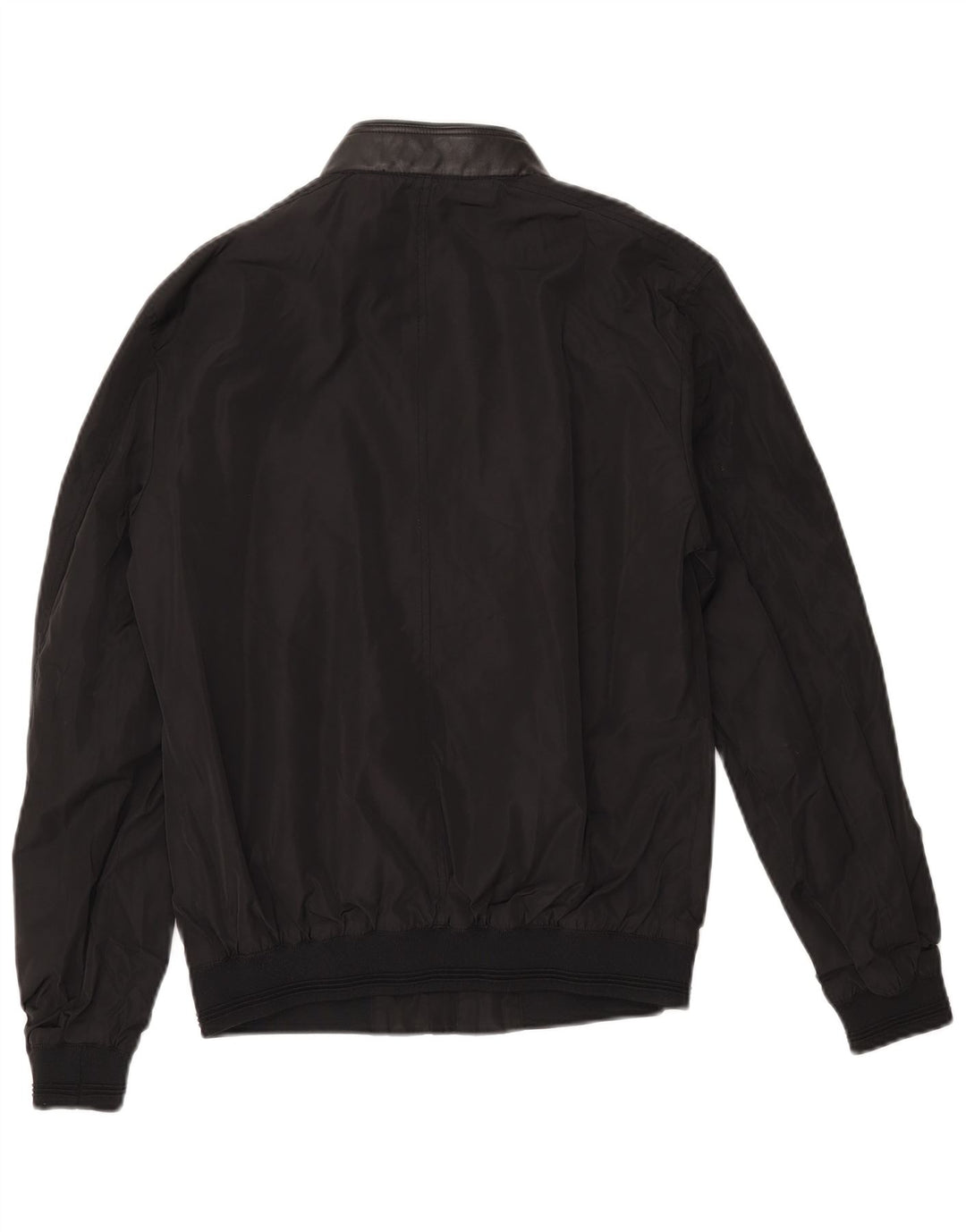 ZARA Chaqueta Bomber para Hombre UK 36 Small Poliéster Negro