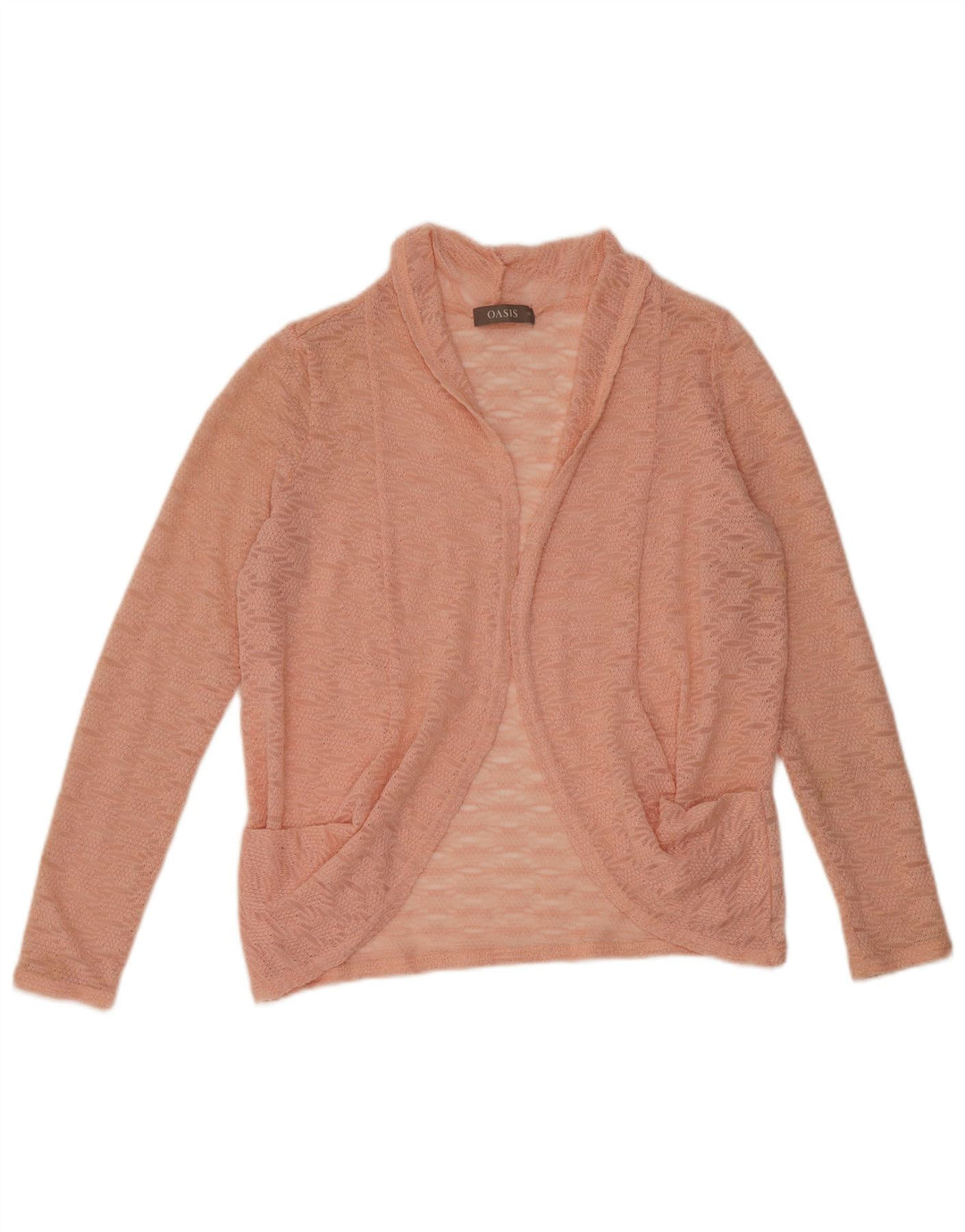 Oasis Suéter tipo cárdigan abierto de gran tamaño para mujer UK 6 XS Poliéster rosa