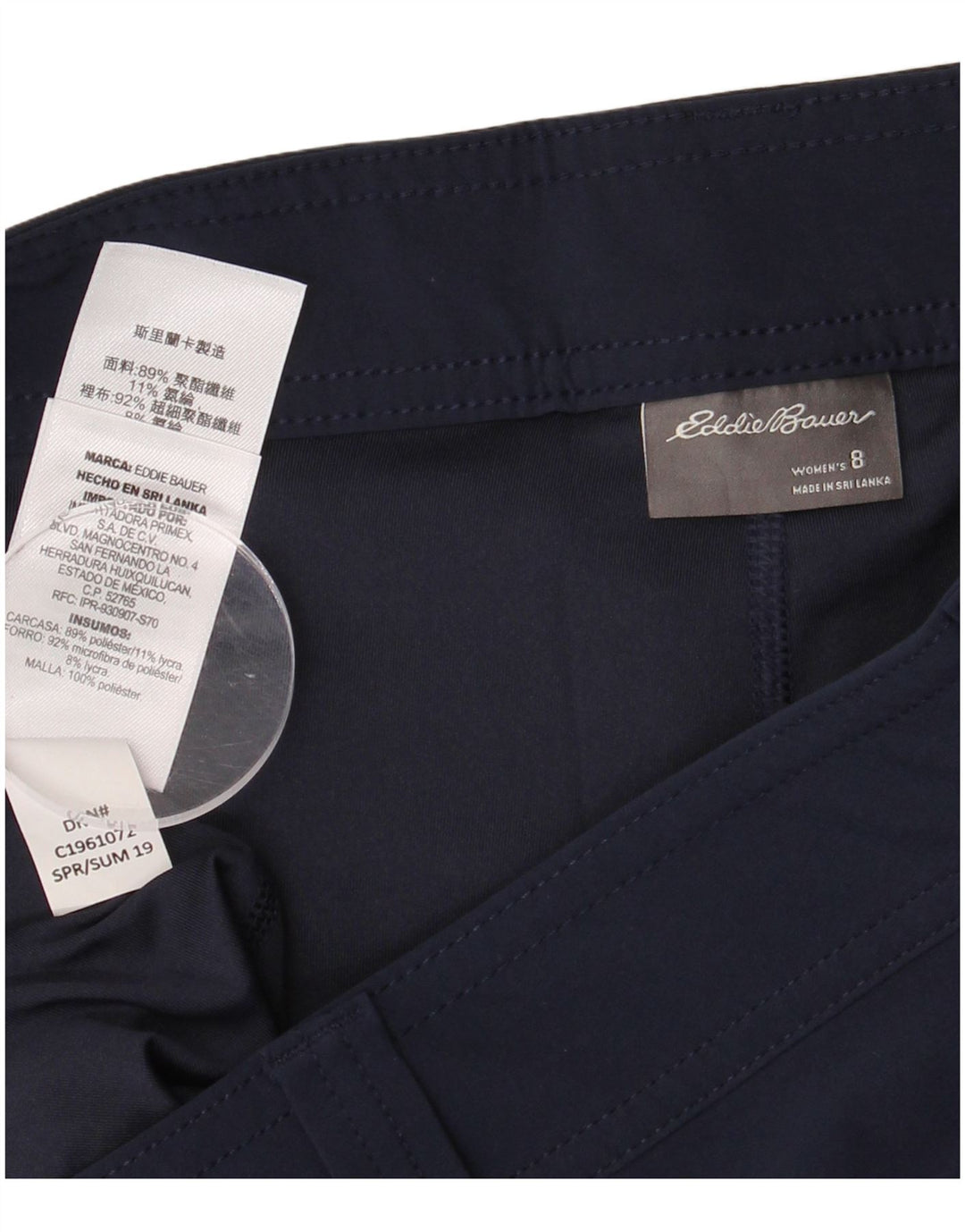EDDIE BAUER Minifalda para mujer US 8 Mediana W32 Poliéster azul marino
