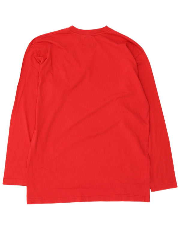 Replay Camiseta Hombre Manga Larga Algodón Rojo Mediano