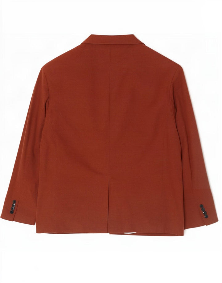 Zara Hombre Chaqueta Blazer Cruzada UK 42 XL Poliéster Marrón