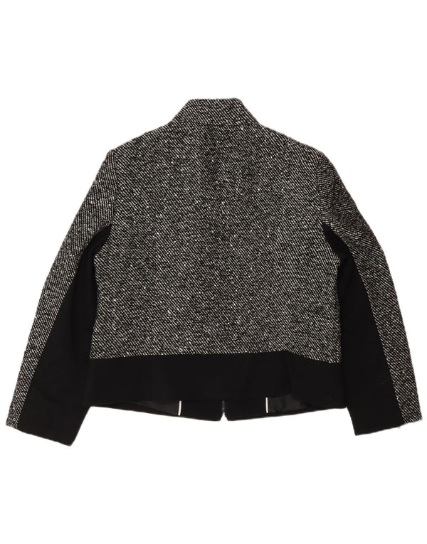 Marks & Spencer Chaqueta Bomber para Mujer UK 40 Grande Poliéster Gris Moteado
