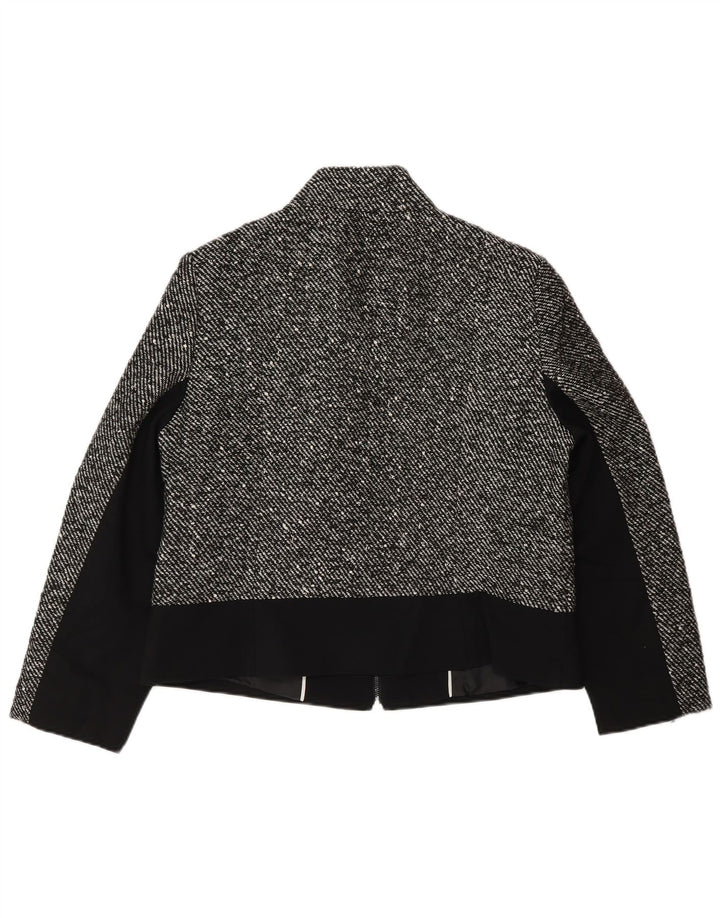 Marks & Spencer Chaqueta Bomber para Mujer UK 40 Grande Poliéster Gris Moteado