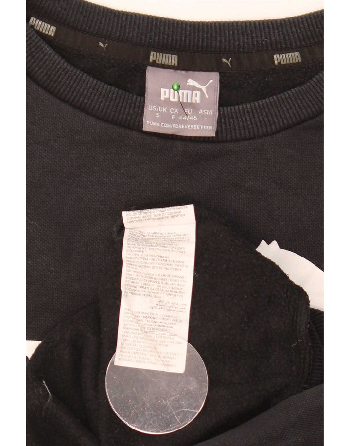 Puma Hombre Sudadera Gráfica Jersey Pequeño Algodón Negro
