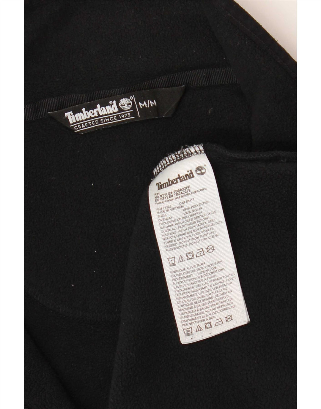 Timberland Jersey de forro polar con cuello y cremallera para hombre Poliéster negro mediano