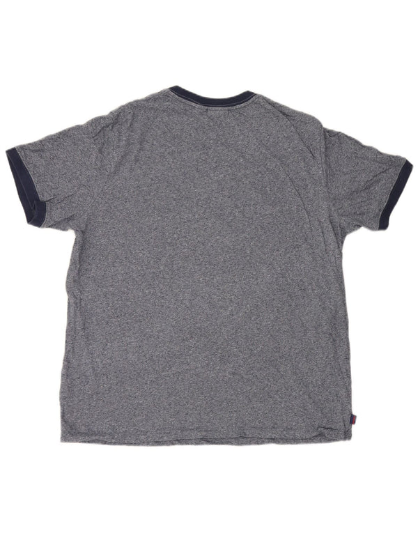 Superdry Camiseta para hombre Top 2XL Algodón moteado azul marino